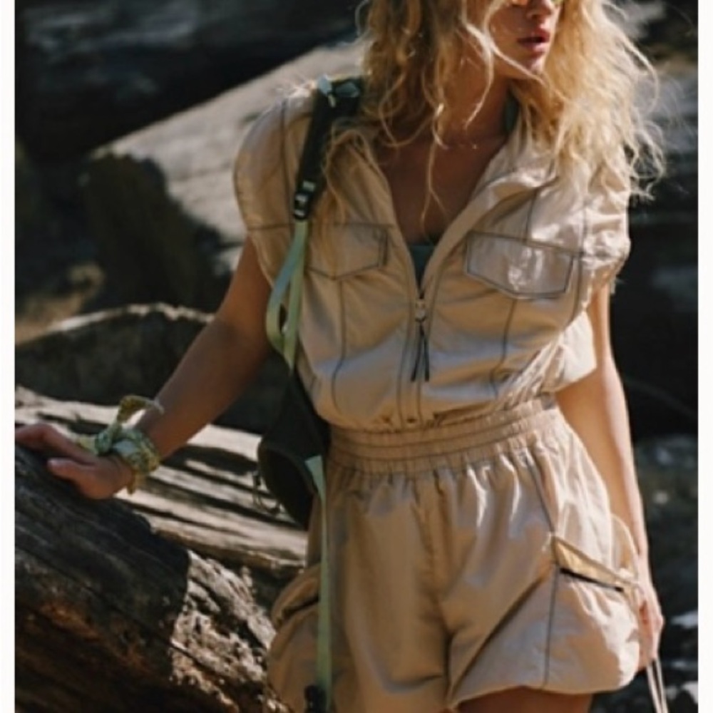 FP Movement by Free People Tan Romper
